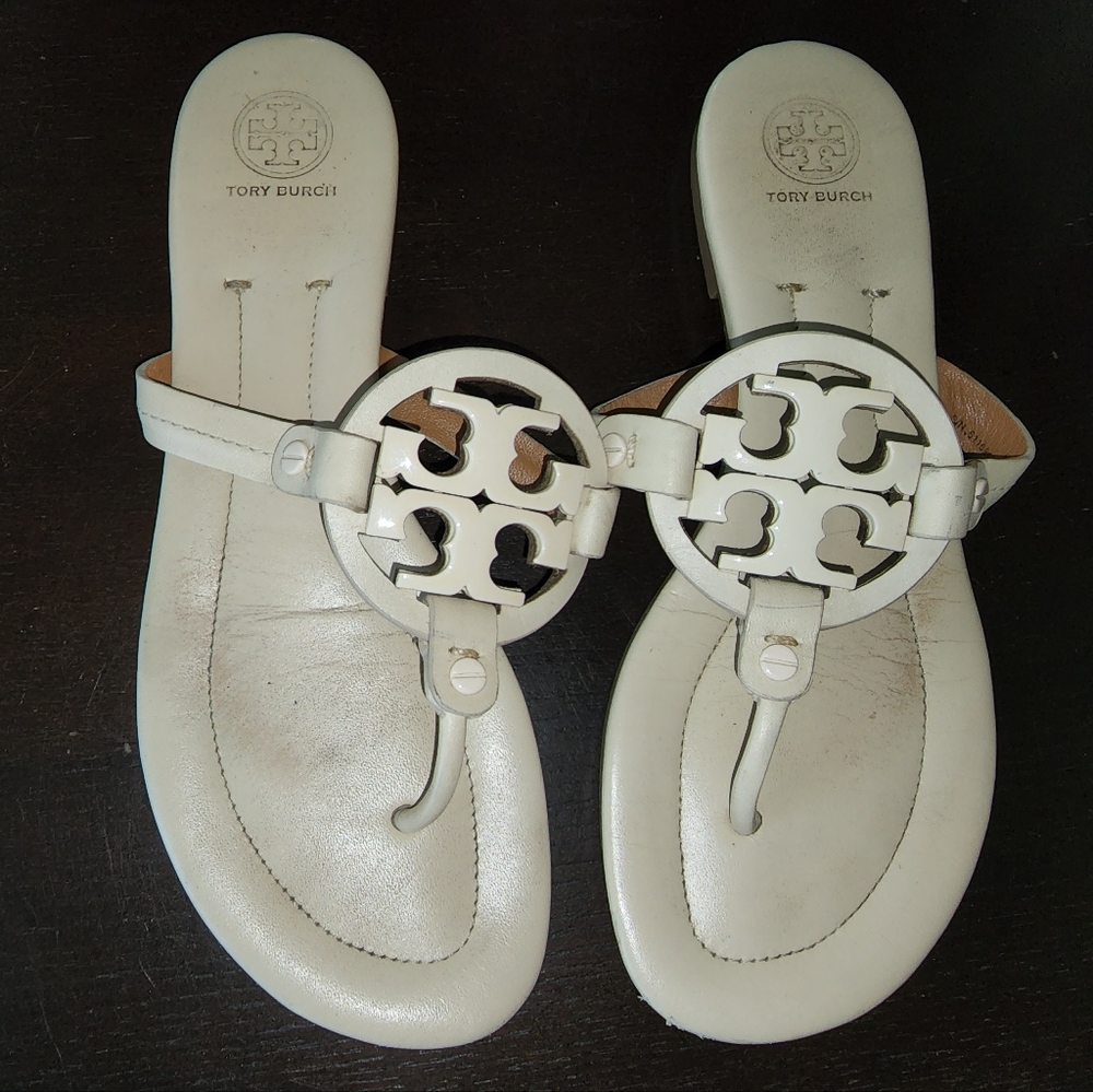 Used Tory Burch sandles size 8.5 cream
